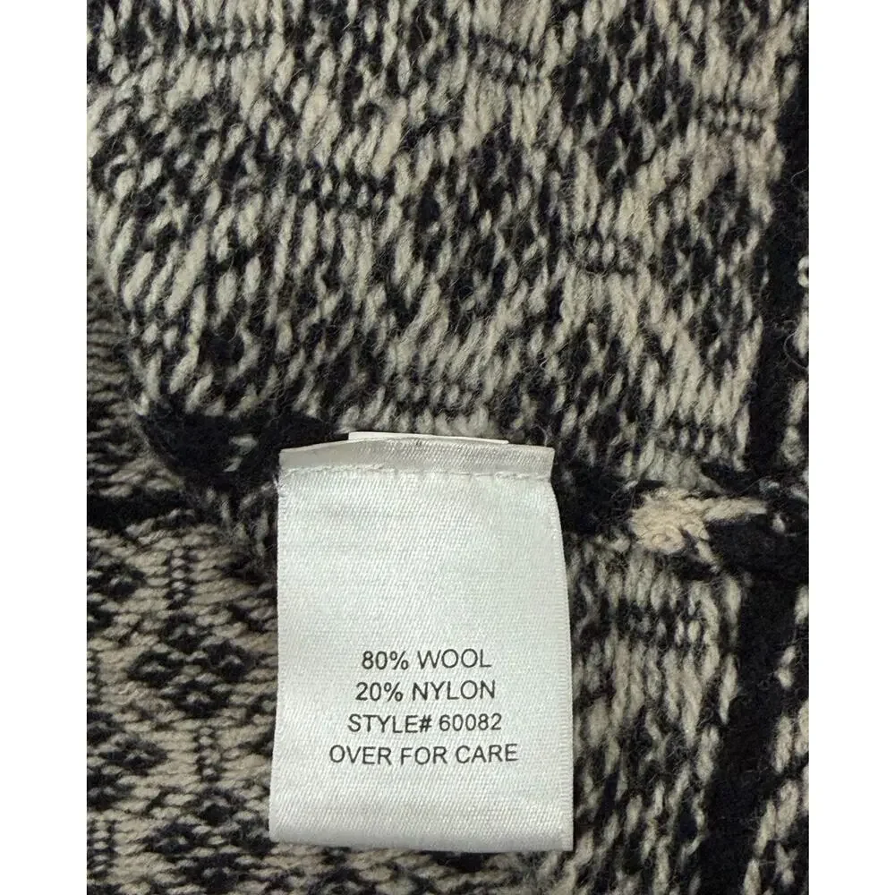 TravelSmith Women's Mock‎ Neck Wool Sweater Jacket Travel Nordic Winter Vintage